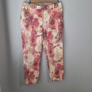 Chico's Multicolor Paisley Print Chinos